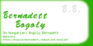 bernadett bogoly business card